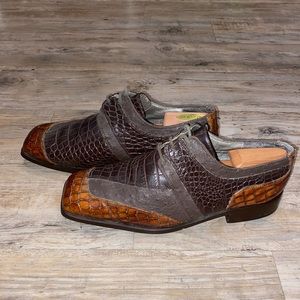 Caponi Animal Print Mens Dress Shoes